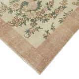 Handwoven anatolian beige carpet 147 cm x 246 cm
