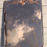 Pink art deco table mirror