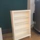 Old bookcase shelf matte white color