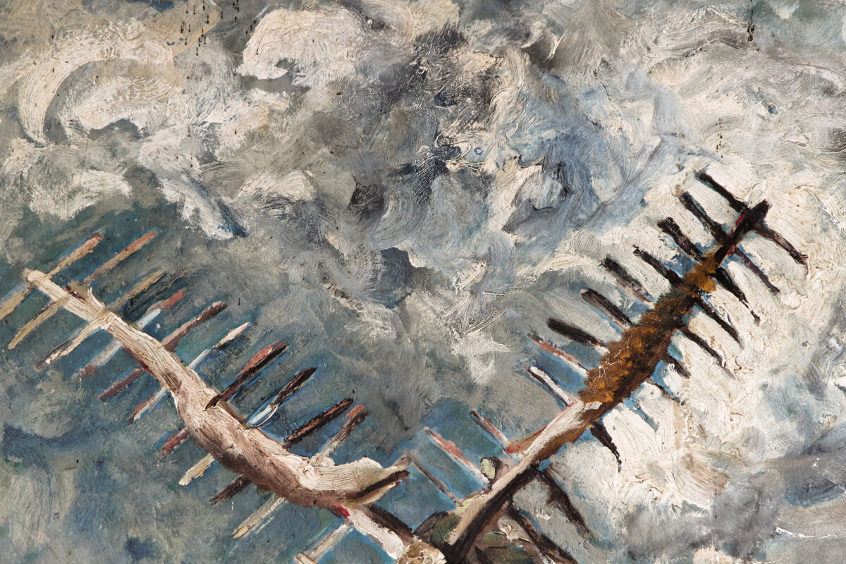 Oil on panel, breton landscape