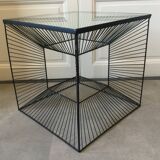 Cubic steel wire console table