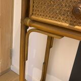 Console rotin vintage