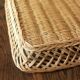 Basket wicker rectangle borders openwork vintage basketry