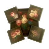 Hand-painted flower tray 5 in 1