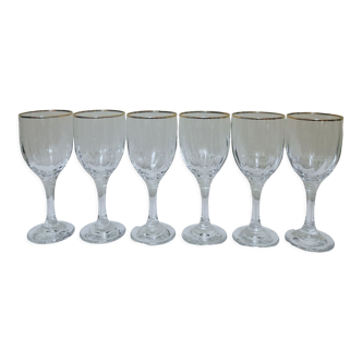 6 verres à pied 15cl
