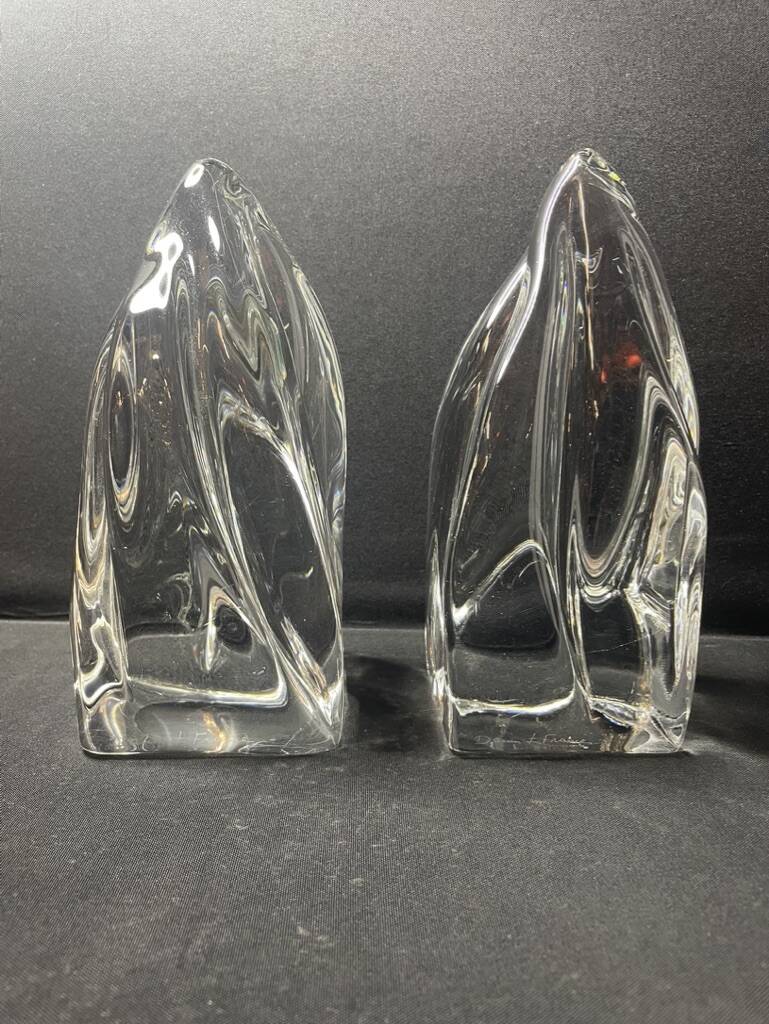 Pair of Daum France bookends