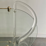 Table roulante plexiglass et verre