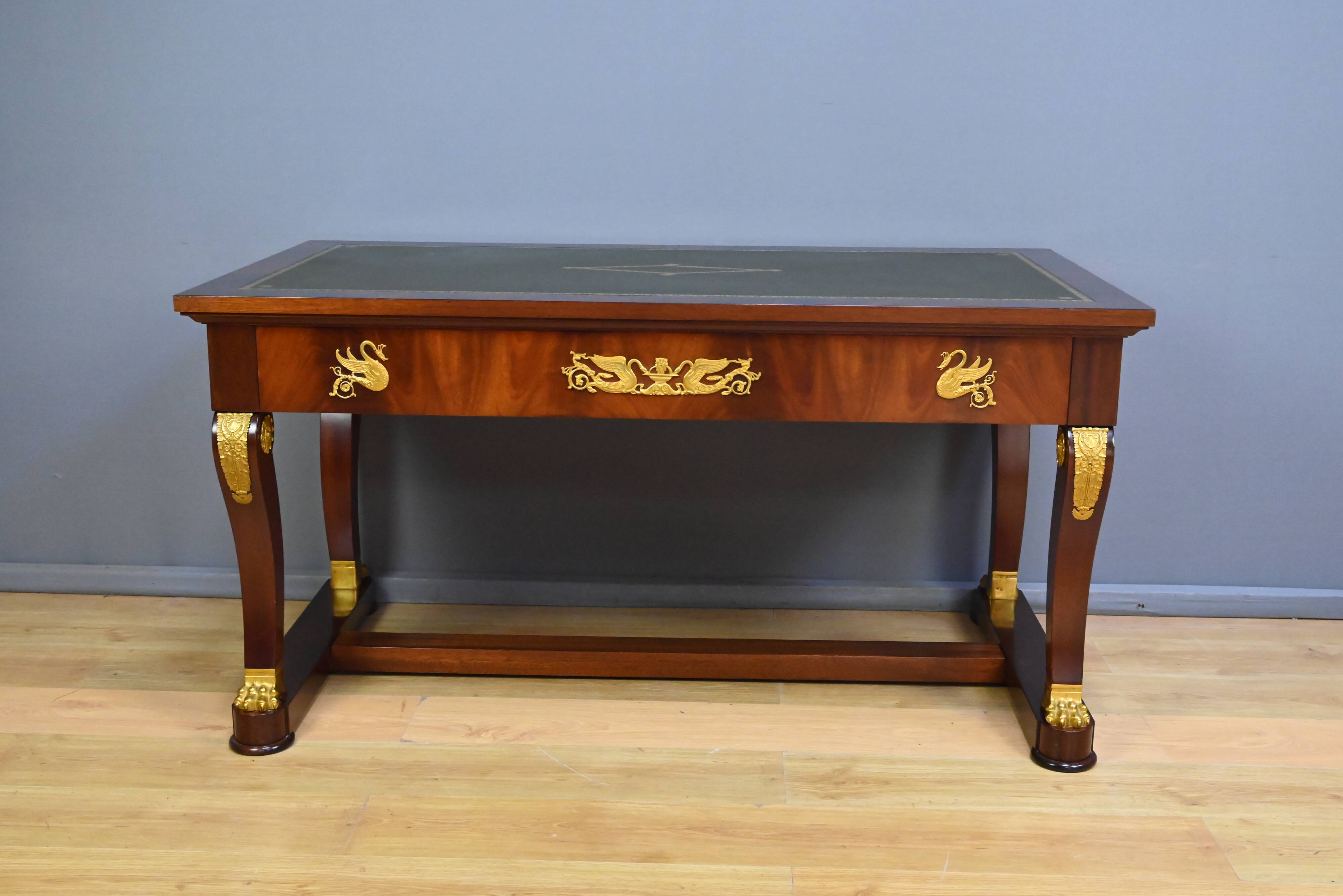 Mahogany desk, Egyptomania style – 20th century