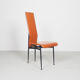 Fasem dinner chairs S44 in cognac red leather, 1990's