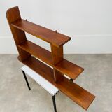 Wall shelf asymmetrical wood vintage 50s