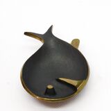 Bol/Mégotine Fish in Brass Mid-Century by Walter Bosse, Herta Baller, 1950s