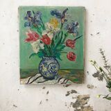Oil painting on canvas flowers