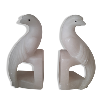 Pair of greenhouses books in albatre