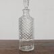 Vintage faceted cut glass round whisky decanter