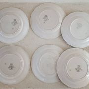 6 assiettes terre de fer Longwy