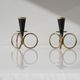 Mid-century modern metal candlestick holders by Gunnar Ander for Ystad Metal, Sweden, set of 2
