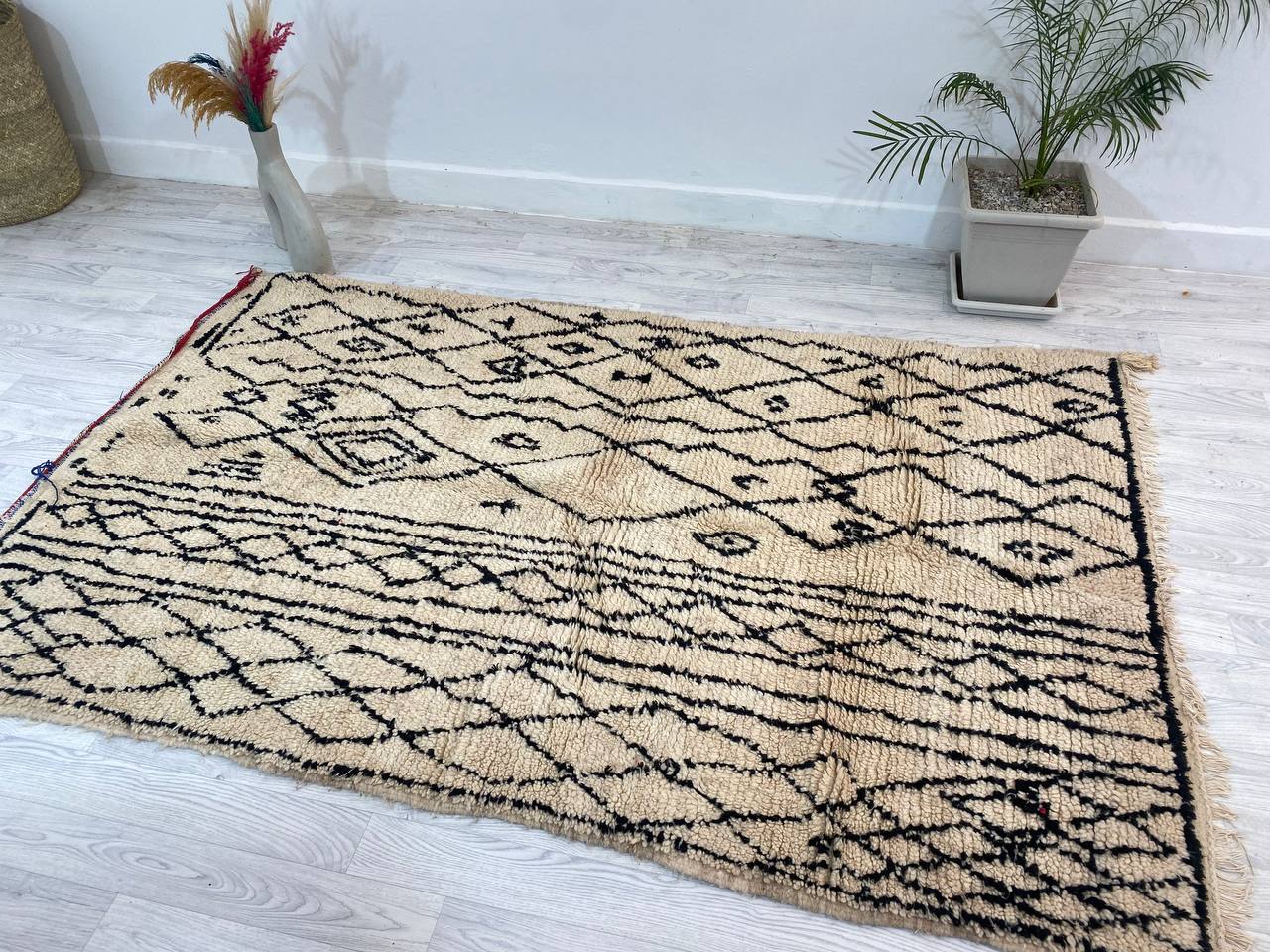 Handmade Moroccan Berber carpet 230 x 144 CM