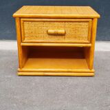 Vintage rattan bedside