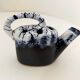 picnic blue ceramic watering can