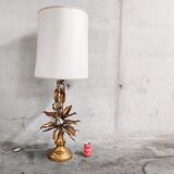 Vintage floral table lamp, 1960s