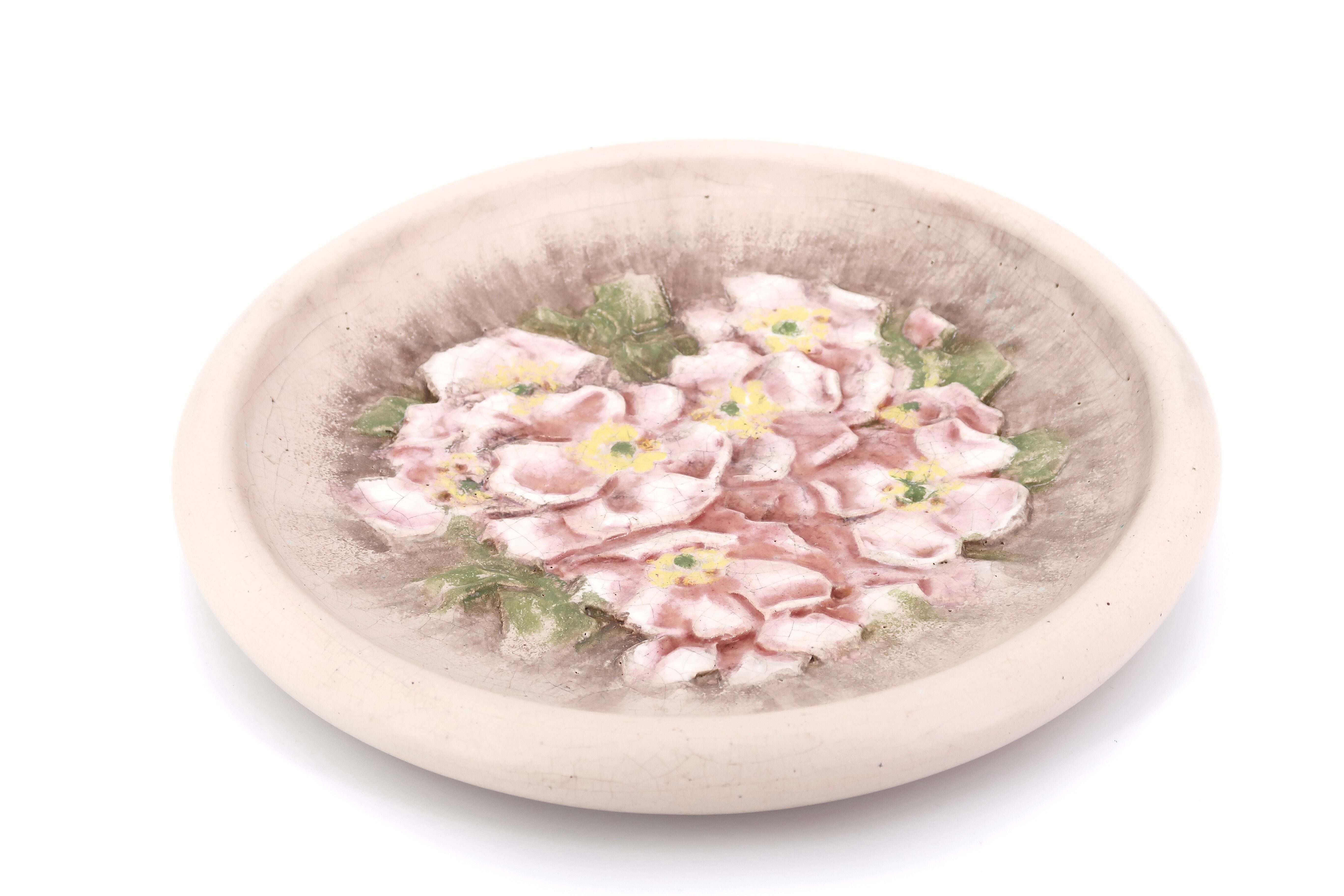 Ceramic wall dish by Louis Giraud