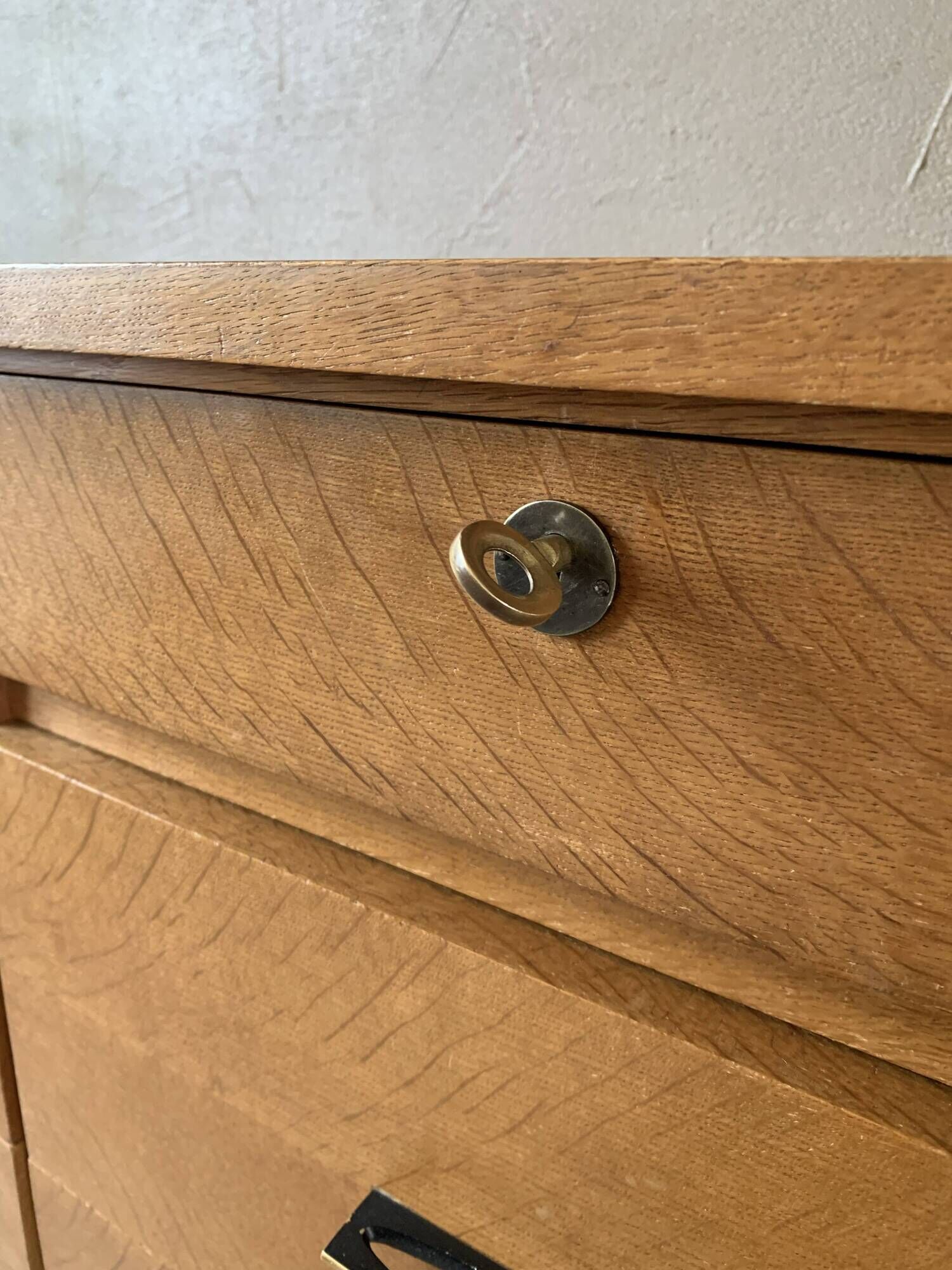 Large vintage 6-drawer chest of drawers from the 50s in oak.