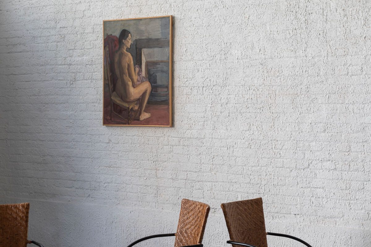 Nude painting ‘Nu’ by Louis Peyré, France, 1989