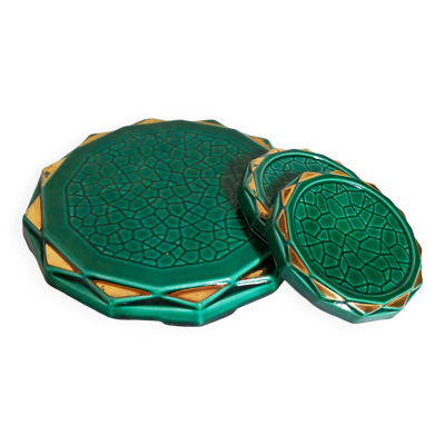 Dessous de plat et dessous de bouteilles en barbotinevintages