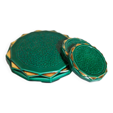 Dessous de plat et dessous de bouteilles en barbotinevintages