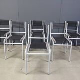Set of 6 Sandow chairs by Rene Herbst, 1980s