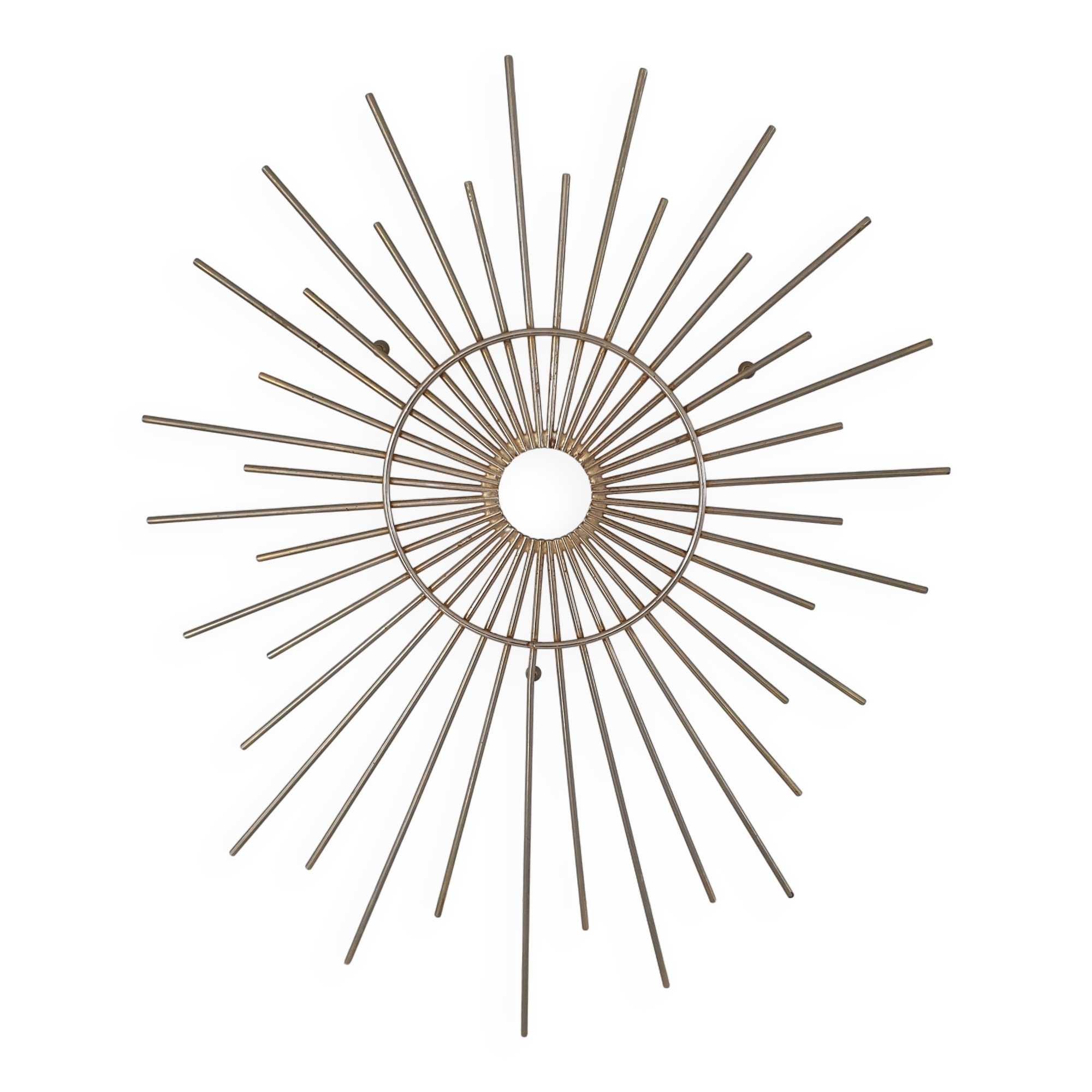 Metal sun mirror support height 70cm width 56cm - 60s