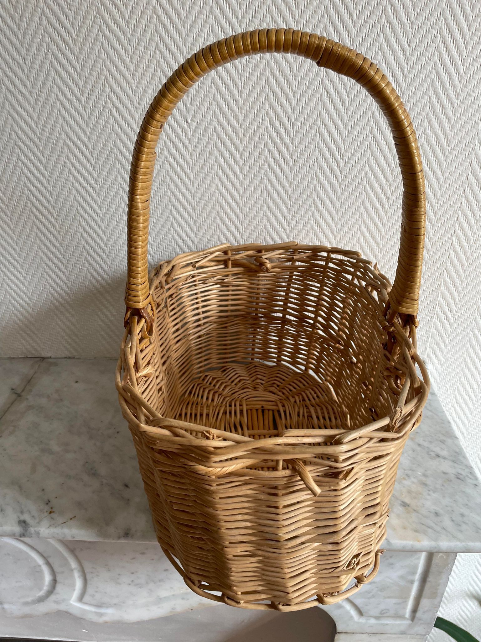 Panier beige osier