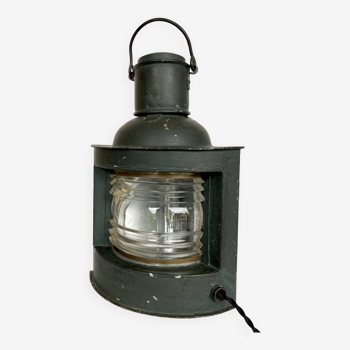 Lampe marine 1900, électrifiée, câble tissu 2m