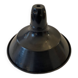 Large industrial lampshade in black enameled sheet metal, vintage 1950 N1