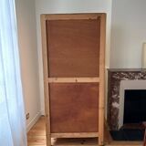 Vintage raw wood cabinet
