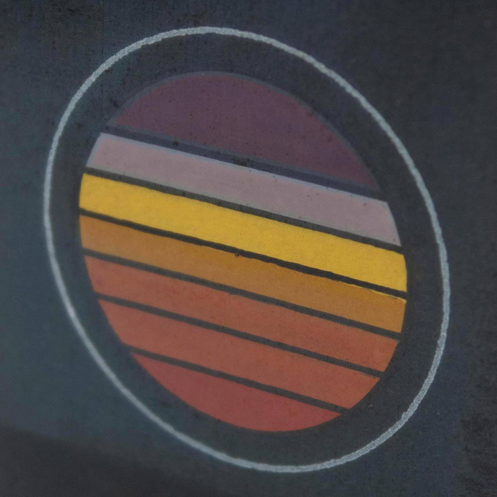 Affiche lithographique d'art moderne italien des années 1970 créée par Angela Trapani