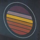 Affiche lithographique d'art moderne italien des années 1970 créée par Angela Trapani