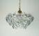 3-tier mid century pendant light with 27 hexagonal glass panels 1960s 70s