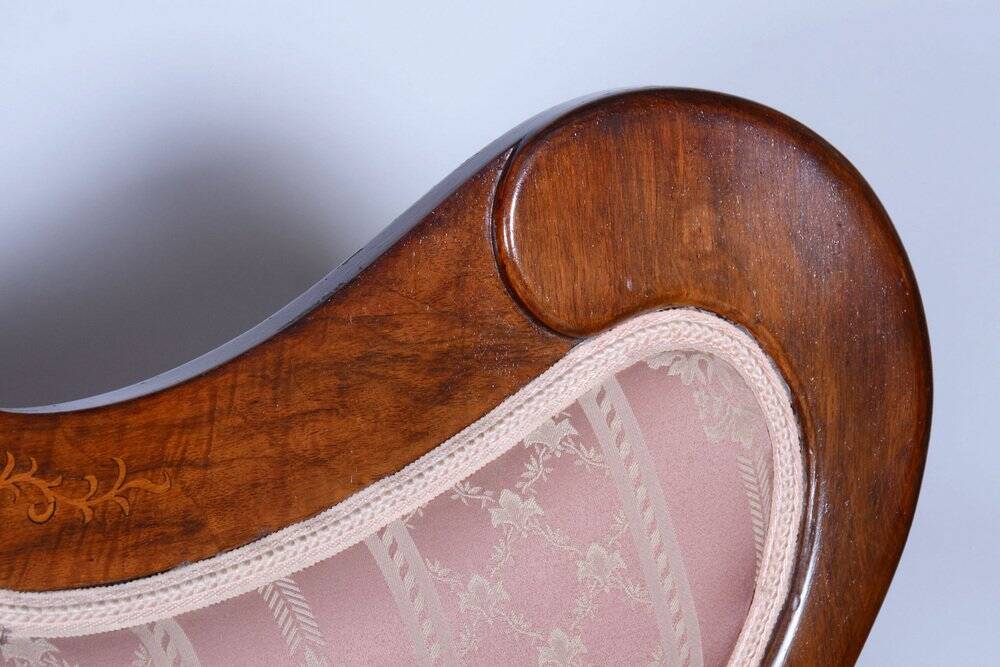 Biedermeier Oak Seating Set in Walnut, Austria, 1840s, Set of 5