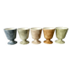 5 signed ceramic coffee cups, Jean-Pierre Viot, Château le Ruffec 73