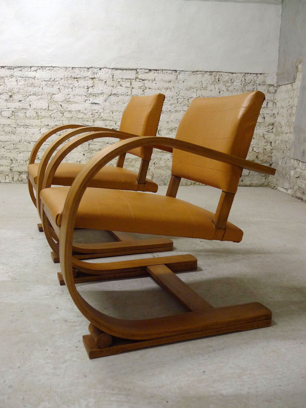 Pair of art deco armchairs