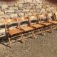 6 Folding wooden chairs