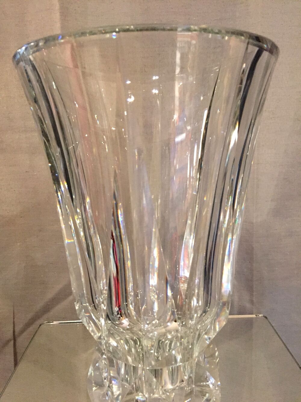Crystal vase cut st louis model florida