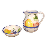 Artisanal pitcher and bowl