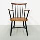 Danish spindle teak armchair, 1950s