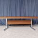 Vintage mahogany desk with chrome metal.