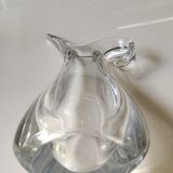 Soliflore vase in crystalline glass, by Flavio Poli for Art Vannes France. High 32 cm