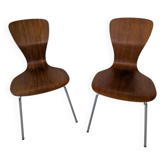 Pair of teak chairs by Tapio Wirkkala for Asko