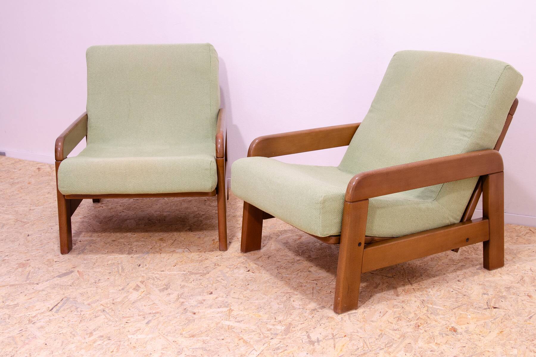 Fauteuils vintage de style scandinave, années 1980, set de 2