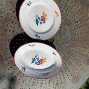 Set of two dishes, one with cakes and a hand-painted serving dish mill of wolves hamage Ceres